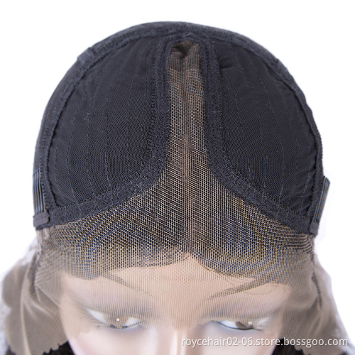 Cheap U Part Kinky Curly Original Brazilian Human Hair Gulessless Transparent Invisible Lace Front Wig with Baby Hair